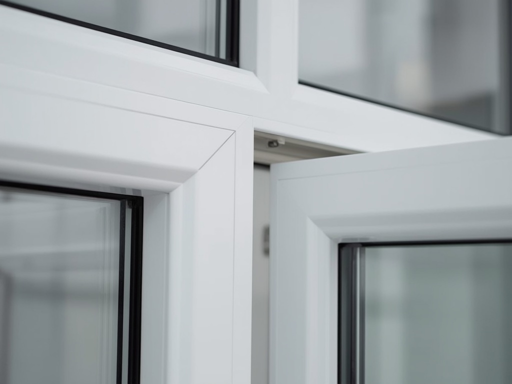 Close-up van wit kunststof kozijn met ventilatierooster in Giesbeek