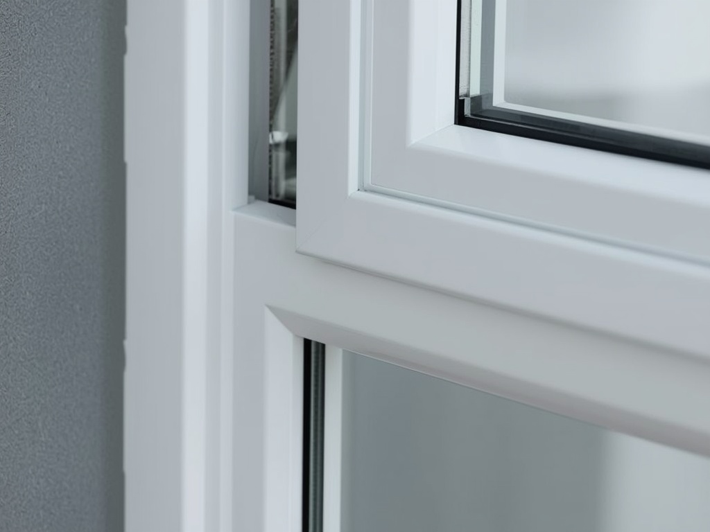 Close-up van wit kunststof kozijn met ventilatierooster in een woning in Montferland