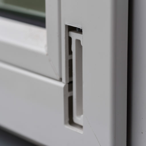 Close-up van wit kunststof kozijn met ventilatierooster in Lobith