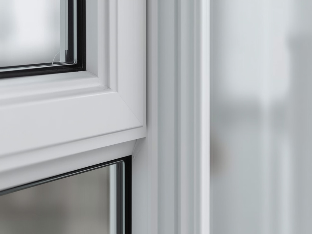 Close-up van wit kunststof kozijn met ventilatierooster in Rijnwaarden