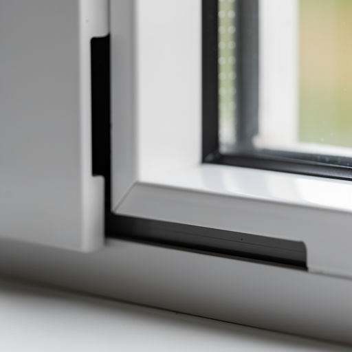 Close-up van wit kunststof kozijn met ventilatierooster in Babberich