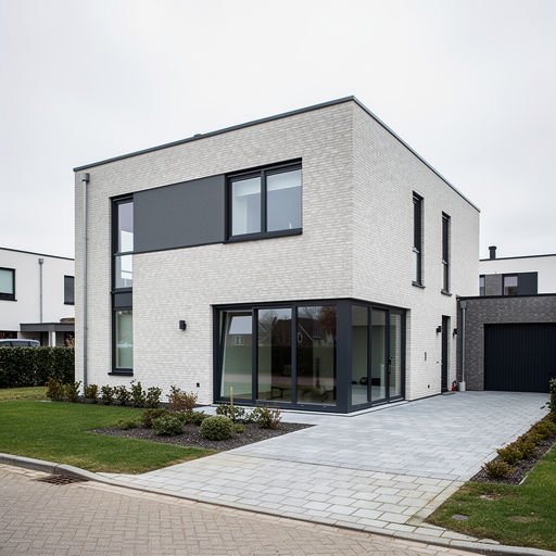 Nieuwbouwwoning in Giesbeek met antraciet kunststof kozijnen en schuifpui