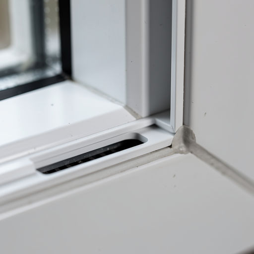 Close-up van wit kunststof kozijn met ventilatierooster in een woning in Bemmel