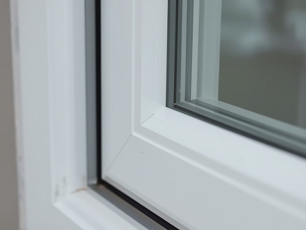 Close-up van wit kunststof kozijn met ventilatierooster bij een woning in Loo