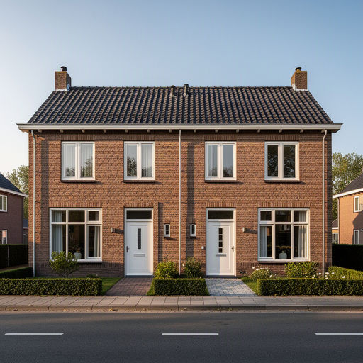 Twee-onder-een-kapwoning in Loo met nieuwe witte kunststof kozijnen nabij de groene Gelderse omgeving