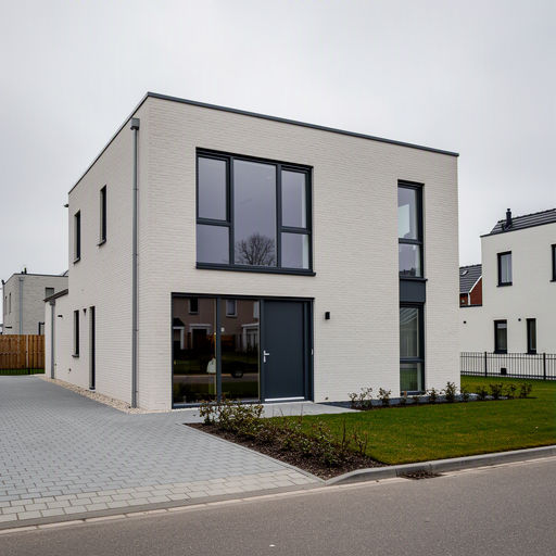 Moderne woning in Zevenaar met antraciet kunststof kozijnen en schuifpui