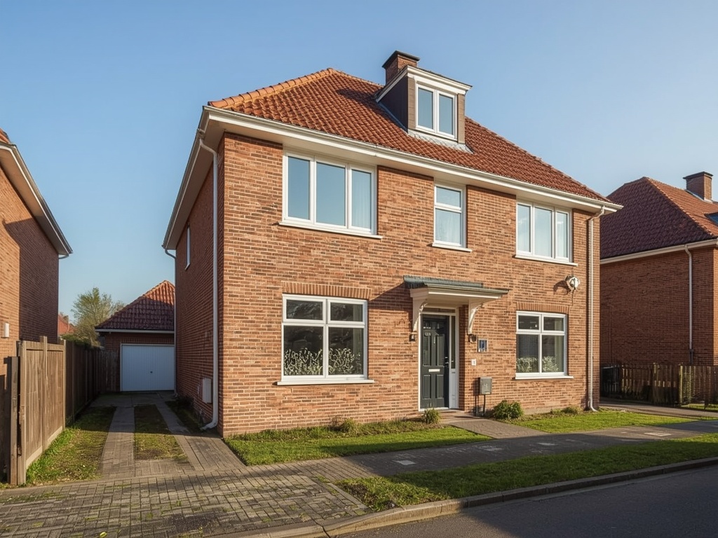 Vrijstaande woning in Babberich met nieuwe witte kunststof kozijnen in het buitengebied van Gelderland