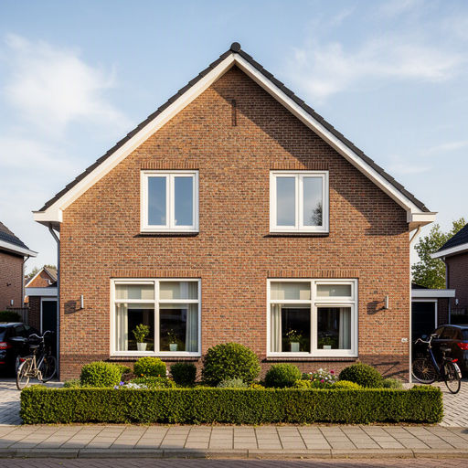 Twee-onder-een-kapwoning in Duiven met nieuwe witte kunststof kozijnen nabij de Rijn