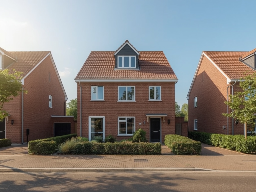 Twee-onder-een-kapwoning in Arnhem met nieuwe witte kunststof kozijnen nabij park Sonsbeek