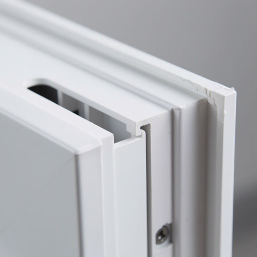 Close-up van wit kunststof kozijn met ventilatierooster in Duiven