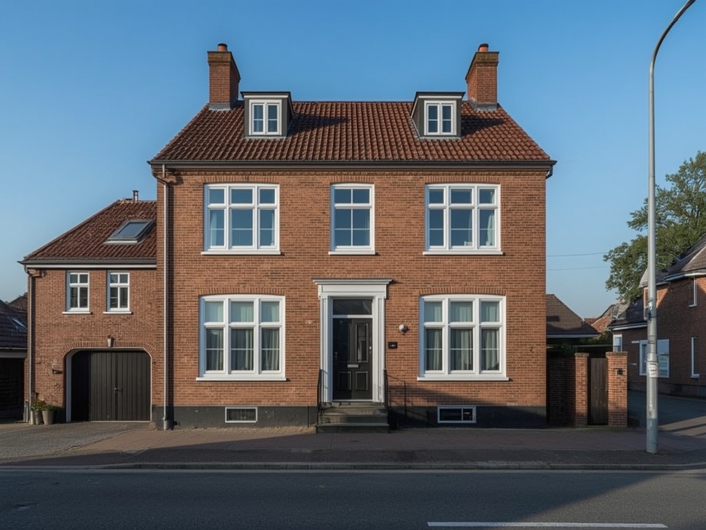 Twee-onder-een-kapwoning in Montferland met nieuwe witte kunststof kozijnen nabij de Duitse grens