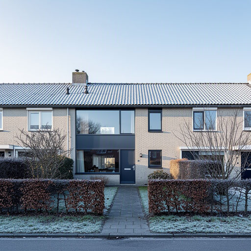Antraciet kunststof kozijnen aan een gerenoveerd jaren 30-huis