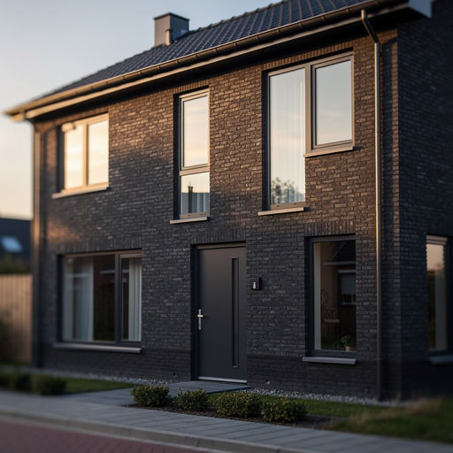 Kunststof kozijnen aan de voorgevel van een woning in Duiven